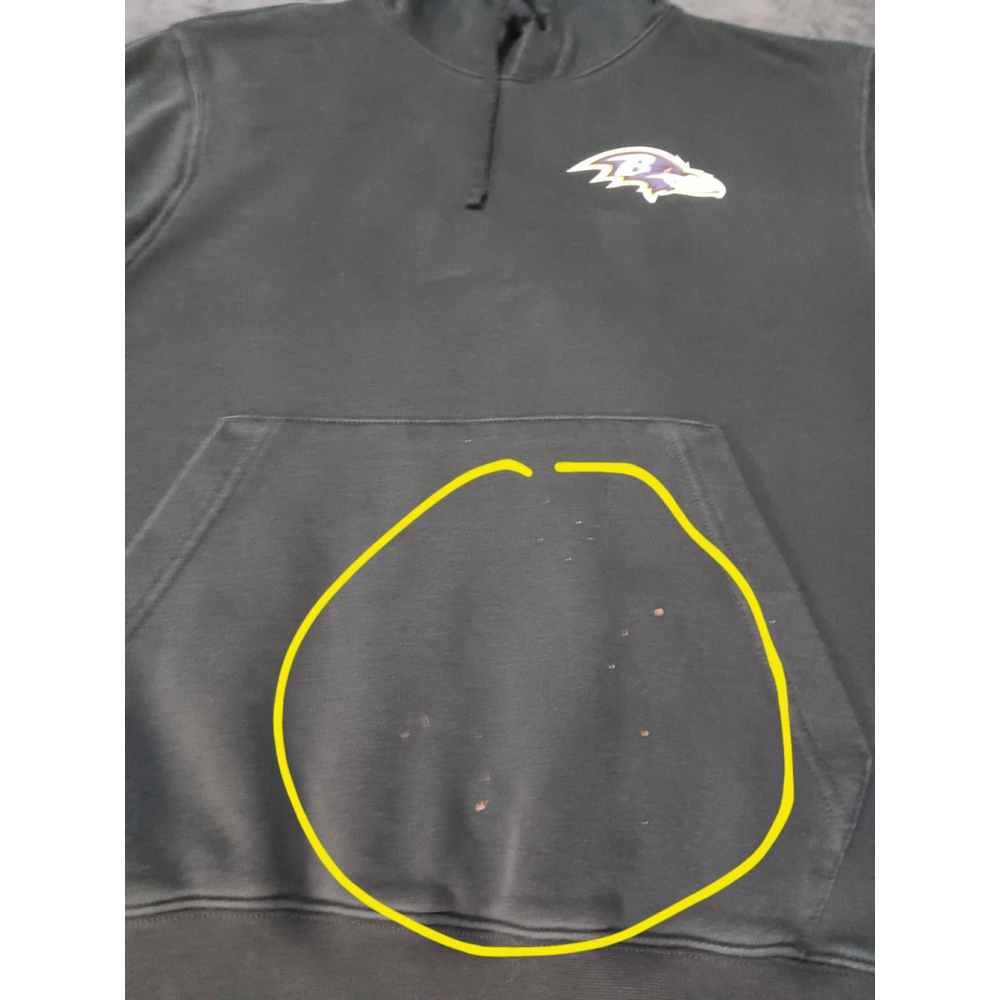 Baltimore Ravens Men’s Small NFL Hoodie Nike Sideline Club Fleece Black - Picture 12 of 12